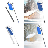 Maxbell Lightweight Roof Rake Snow Removal Tool Rooftop Snow Removal Tool for Garden Black