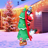 Maxbell 6 ft Christmas Inflatable Santa Climbing Ladder for Party Christmas