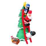 Maxbell 6 ft Christmas Inflatable Santa Climbing Ladder for Party Christmas