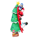 Maxbell 6 ft Christmas Inflatable Santa Climbing Ladder for Party Christmas