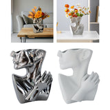 Maxbell stylish Pot Creative Planting Pot for Home Office Tabletop Decor Silver