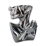 Maxbell stylish Pot Creative Planting Pot for Home Office Tabletop Decor Silver