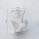 Maxbell stylish Pot Creative Planting Pot for Home Office Tabletop Decor White