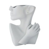 Maxbell stylish Pot Creative Planting Pot for Home Office Tabletop Decor White