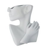 Maxbell stylish Pot Creative Planting Pot for Home Office Tabletop Decor White