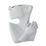 Maxbell stylish Pot Creative Planting Pot for Home Office Tabletop Decor White