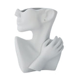 Maxbell stylish Pot Creative Planting Pot for Home Office Tabletop Decor White