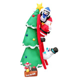 Maxbell 6 ft Christmas Inflatable Santa Climbing Ladder for Family Party Christmas