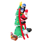 Maxbell 6 ft Christmas Inflatable Santa Climbing Ladder for Family Party Christmas