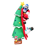 Maxbell 6 ft Christmas Inflatable Santa Climbing Ladder for Family Party Christmas