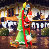 Maxbell 6 ft Christmas Inflatable Santa Climbing Ladder for Family Party Christmas