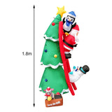 Maxbell 6 ft Christmas Inflatable Santa Climbing Ladder for Family Party Christmas