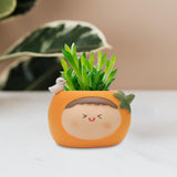 Maxbell Planter Flower Pot with with Drainage Hole for Decoration Holiday Gift Light Orange