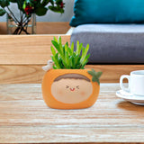 Maxbell Planter Flower Pot with with Drainage Hole for Decoration Holiday Gift Light Orange