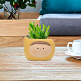 Maxbell Planter Flower Pot with with Drainage Hole for Decoration Holiday Gift Yellow