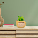 Maxbell Planter Flower Pot with with Drainage Hole for Decoration Holiday Gift Yellow