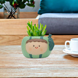 Maxbell Planter Flower Pot with with Drainage Hole for Decoration Holiday Gift Light Blue