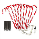 Maxbell 12x Christmas Cane Pathway Markers Waterproof for Indoor Decoration