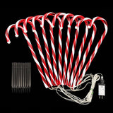 Maxbell 12x Christmas Cane Pathway Markers Waterproof for Indoor Decoration