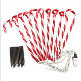 Maxbell 12x Christmas Cane Pathway Markers Waterproof for Indoor Decoration