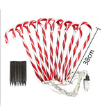 Maxbell 12x Christmas Cane Pathway Markers Waterproof for Indoor Decoration