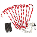 Maxbell 12x Christmas Cane Pathway Markers Waterproof for Indoor Decoration