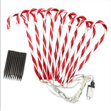 Maxbell 12x Christmas Cane Pathway Markers Waterproof for Indoor Decoration