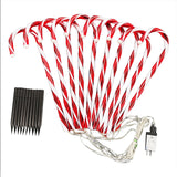 Maxbell 12x Christmas Cane Pathway Markers Waterproof for Indoor Decoration