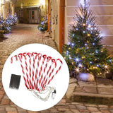 Maxbell 12x Christmas Cane Pathway Markers Waterproof for Indoor Decoration