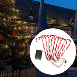 Maxbell 12x Christmas Cane Pathway Markers Waterproof for Indoor Decoration