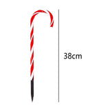 Maxbell 10Pcs USB Christmas Candy Cane Lights Waterproof Pathway Lamp for Outdoors