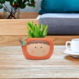 Maxbell Planter Flower Pot with with Drainage Hole for Decoration Holiday Gift Orange