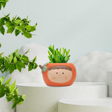 Maxbell Planter Flower Pot with with Drainage Hole for Decoration Holiday Gift Orange
