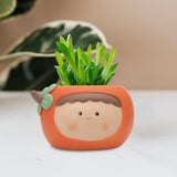 Maxbell Planter Flower Pot with with Drainage Hole for Decoration Holiday Gift Orange