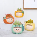 Maxbell Planter Flower Pot with with Drainage Hole for Decoration Holiday Gift Orange