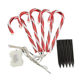 Maxbell Christmas Candy Cane Lights with Stakes for Garden Decor Patio Walkway