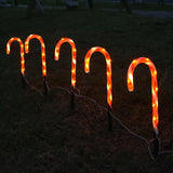 Maxbell Christmas Candy Cane Lights with Stakes for Garden Decor Patio Walkway