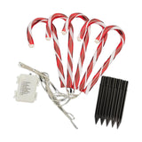 Maxbell Christmas Candy Cane Lights with Stakes for Garden Decor Patio Walkway