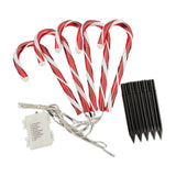 Maxbell Christmas Candy Cane Lights with Stakes for Garden Decor Patio Walkway