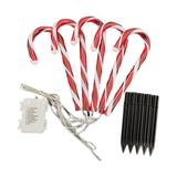 Maxbell Christmas Candy Cane Lights with Stakes for Garden Decor Patio Walkway