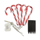 Maxbell Christmas Candy Cane Lights with Stakes for Garden Decor Patio Walkway