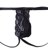 Maxbell Men T Back Thong Elastic Low Waist Lingerie Panties Jockstrap Underpants Black