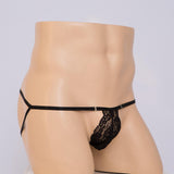 Maxbell Men T Back Thong Elastic Low Waist Lingerie Panties Jockstrap Underpants Black