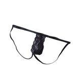Maxbell Men T Back Thong Elastic Low Waist Lingerie Panties Jockstrap Underpants Black