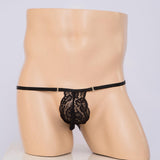 Maxbell Men T Back Thong Elastic Low Waist Lingerie Panties Jockstrap Underpants Black