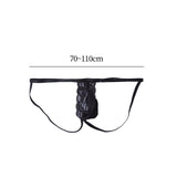Maxbell Men T Back Thong Elastic Low Waist Lingerie Panties Jockstrap Underpants Black