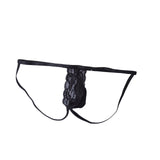 Maxbell Men T Back Thong Elastic Low Waist Lingerie Panties Jockstrap Underpants Black
