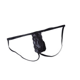 Maxbell Men T Back Thong Elastic Low Waist Lingerie Panties Jockstrap Underpants Black