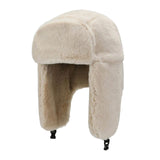 Maxbell Winter Trapper Hats Bomber Hats with Earflaps Ski Caps for Unisex Biking Beige