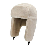 Maxbell Winter Trapper Hats Bomber Hats with Earflaps Ski Caps for Unisex Biking Beige